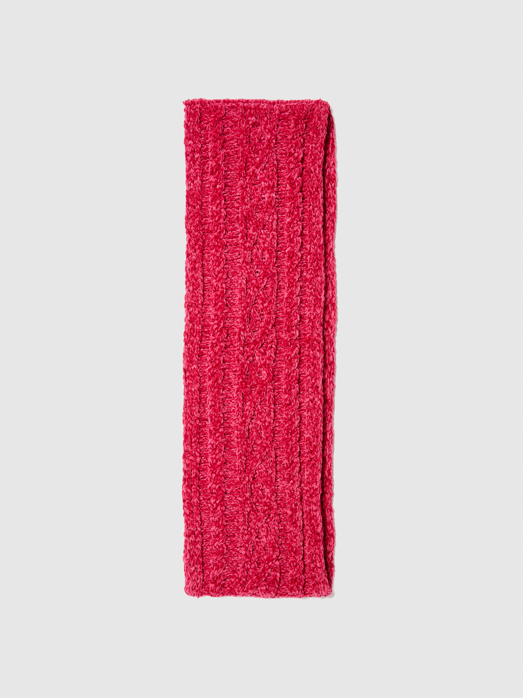 Sisley Young - Neck Scarf In Chenille, Woman, Fuchsia, Size: S