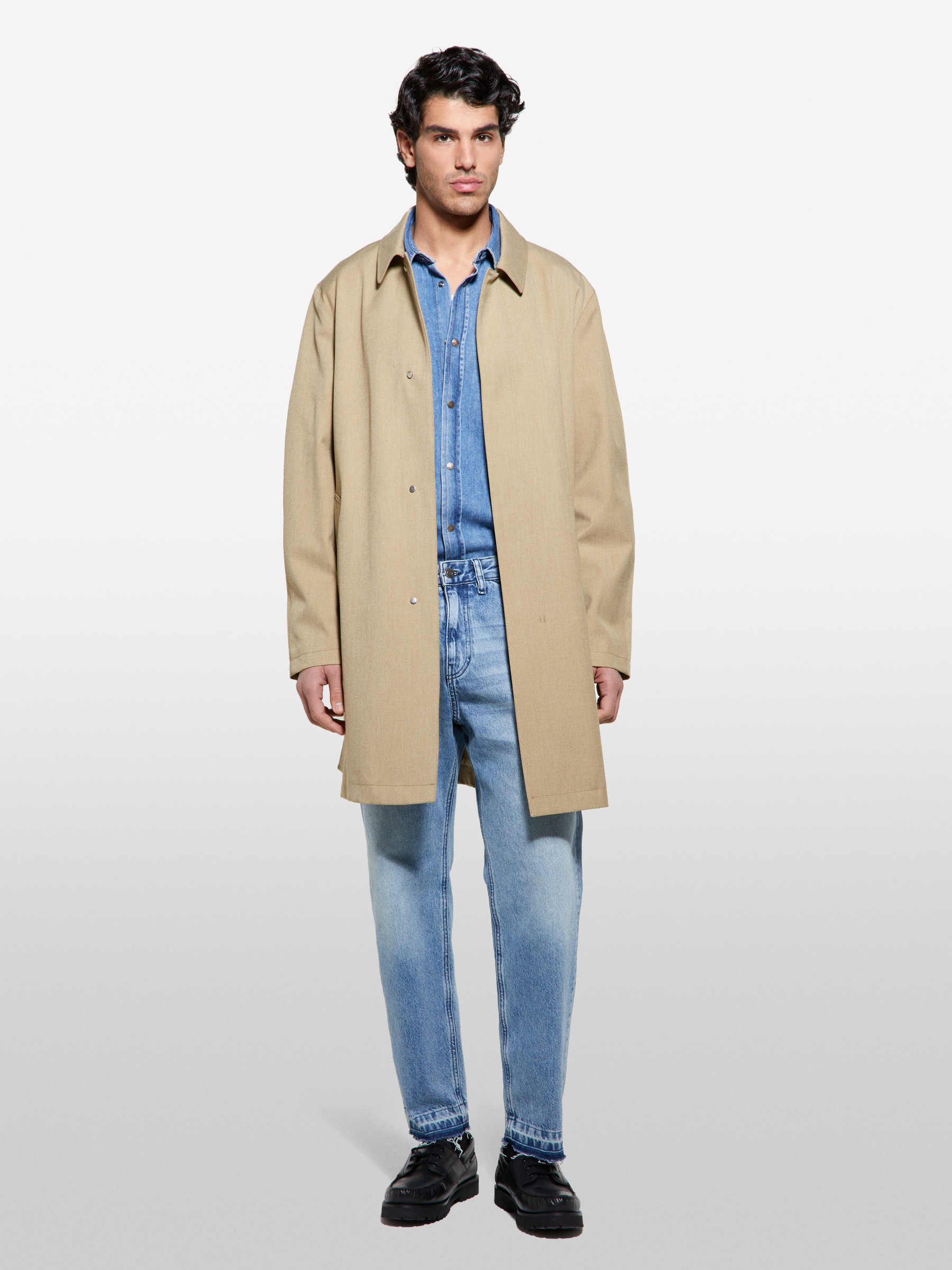 Sisley - Jeanshemd Regular Fit, Mann, Blau, Größe: S