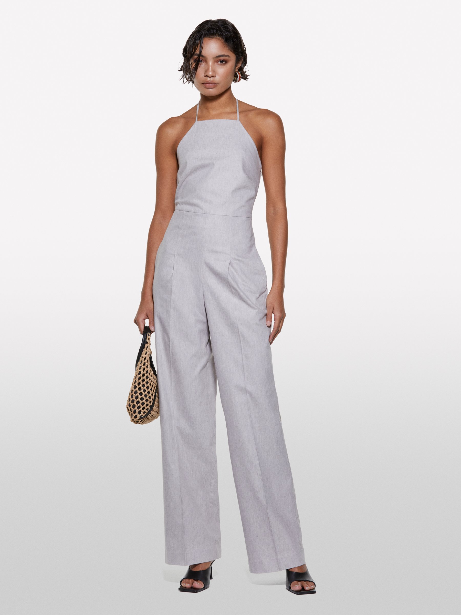  Sisley - Φόρμα Ανοιχτό Γκρι Με Γιακά Halter, θήλυ, Ανοιχτο Γκρι, μέγεθος: 48 2025