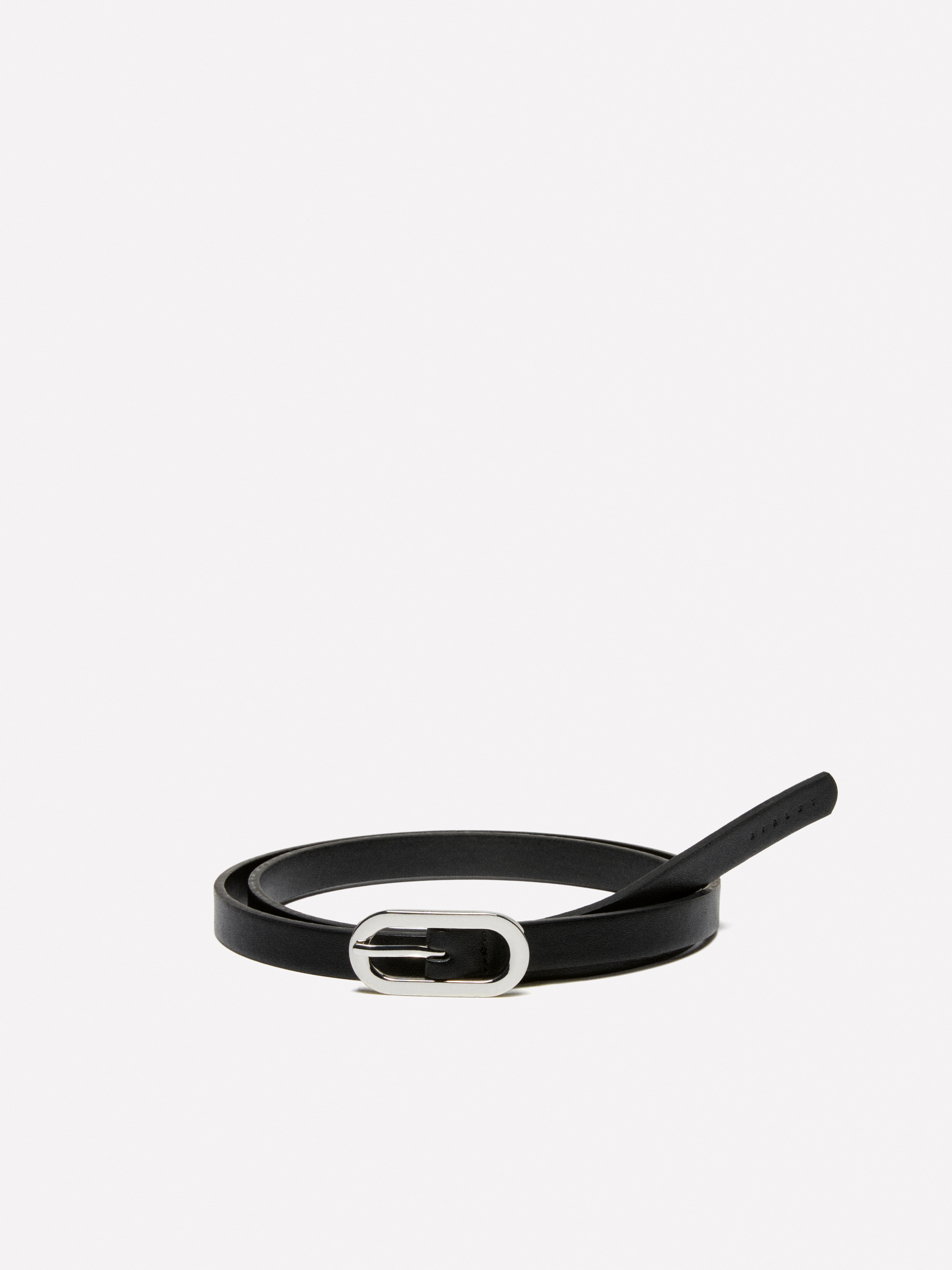 Sisley - Black Thin Belt, Woman, Black, Size: M