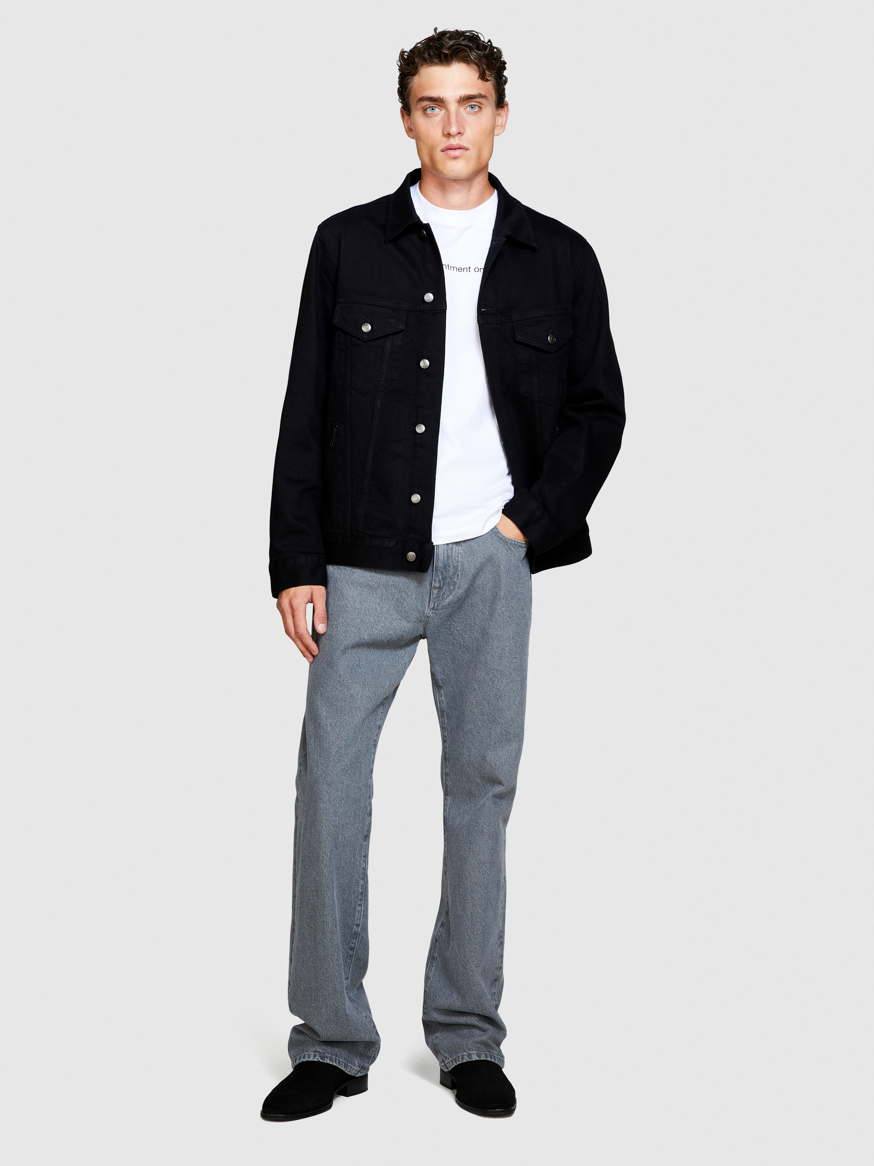 Sisley - Bootcut Fit Rome Jeans, Man, Gray, Size: 35