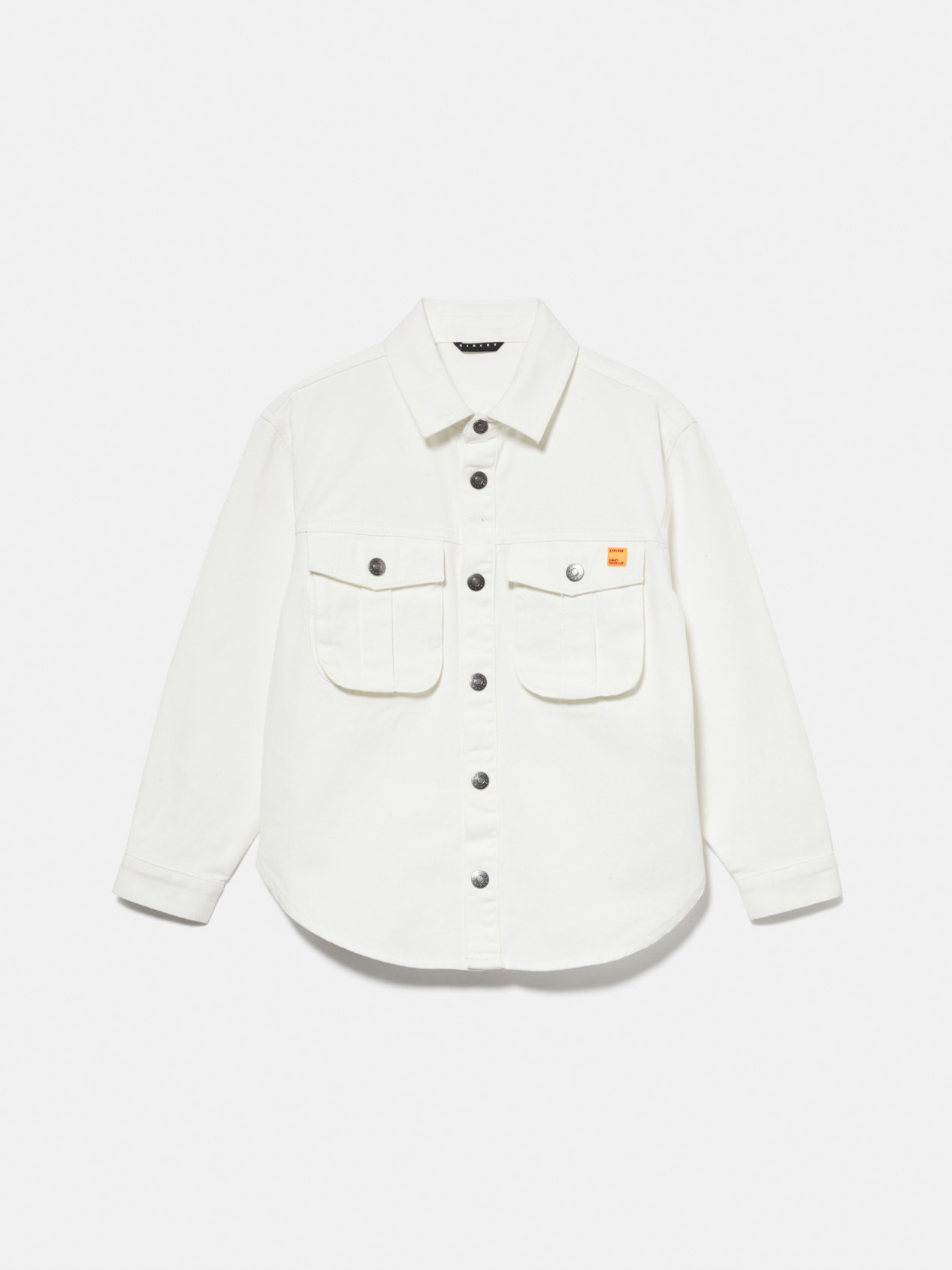 Sisley Young - Shirt-jacket With Pockets, Man, White, Size: XL
